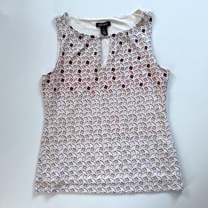 White House Black Market pink and tan top size Medium.
